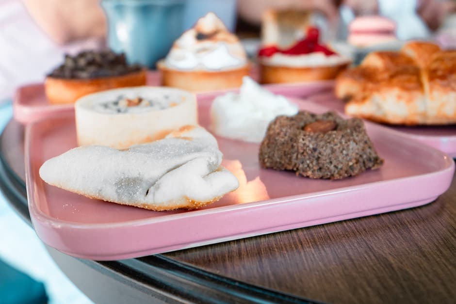 assorted dessert sampler platter