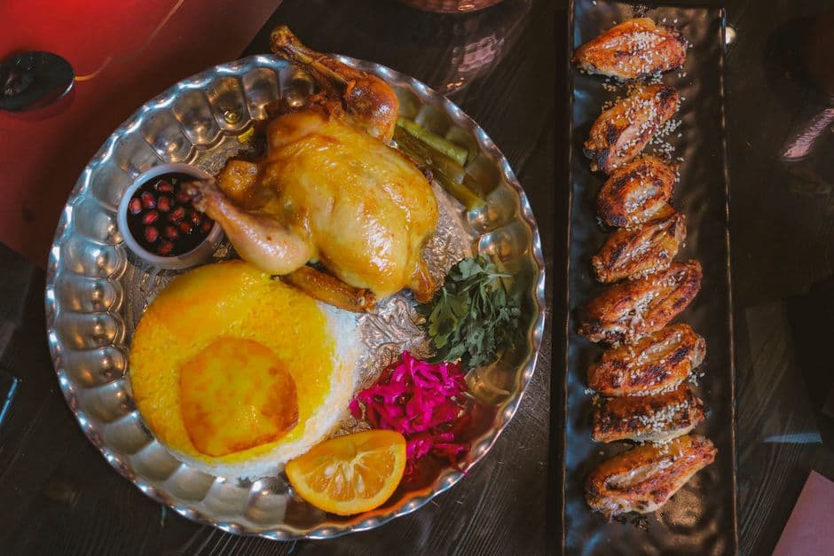 roast chicken family meal with sides