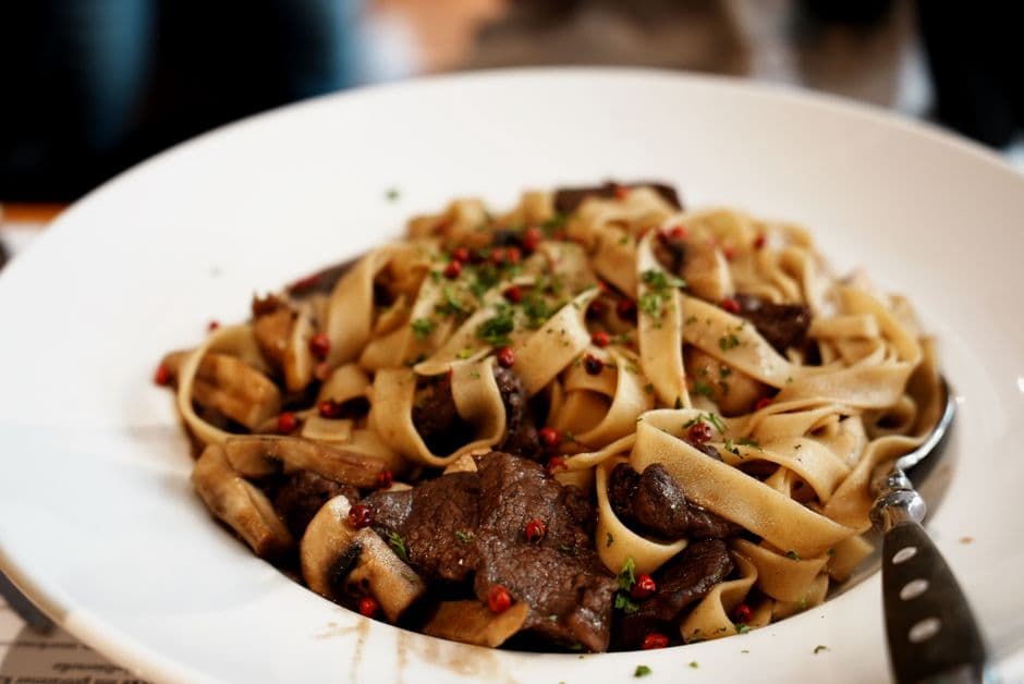 large pasta platter tagliatelle