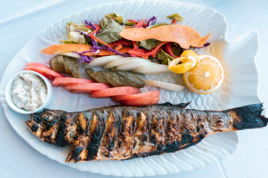 whole grilled branzino fish